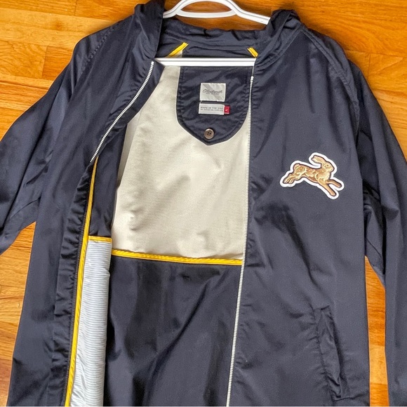 Tracksmith New England Blue Hooded Zip Up Running Jacket - Picture 3 of 10